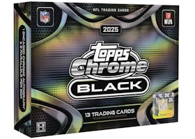 2025 Topps Chrome Black Football Hobby Box - vue 360