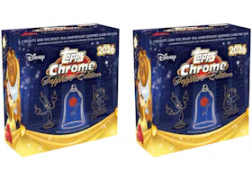 2026 Topps Chrome Disney Sapphire Edition Hobby Box 2x Lot - vue 360