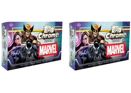 2026 Topps Chrome Marvel Comics Hobby Box 2x Lot - product view 2