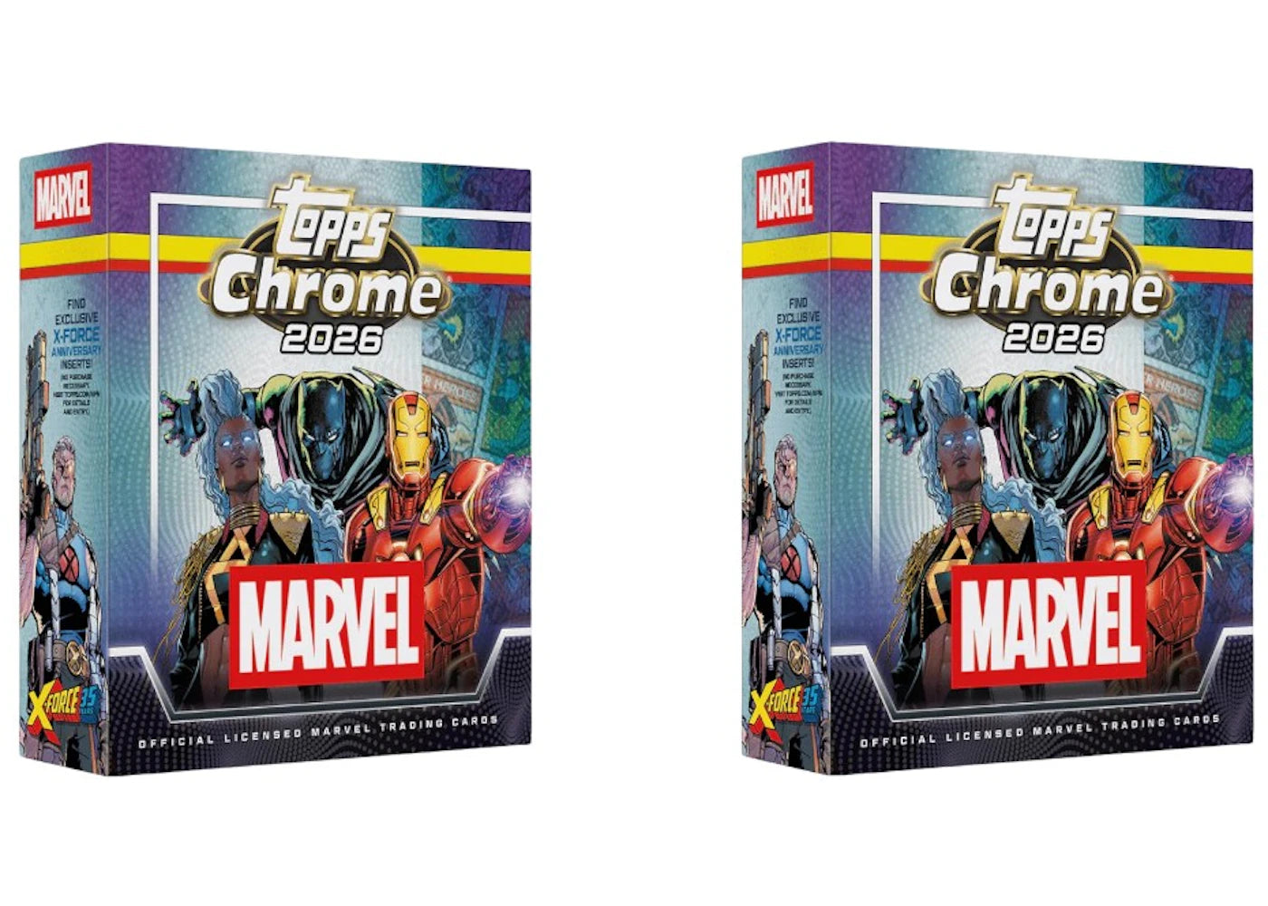 2026 Topps Chrome Marvel Comics Mega Box 2x Lot - vue 360