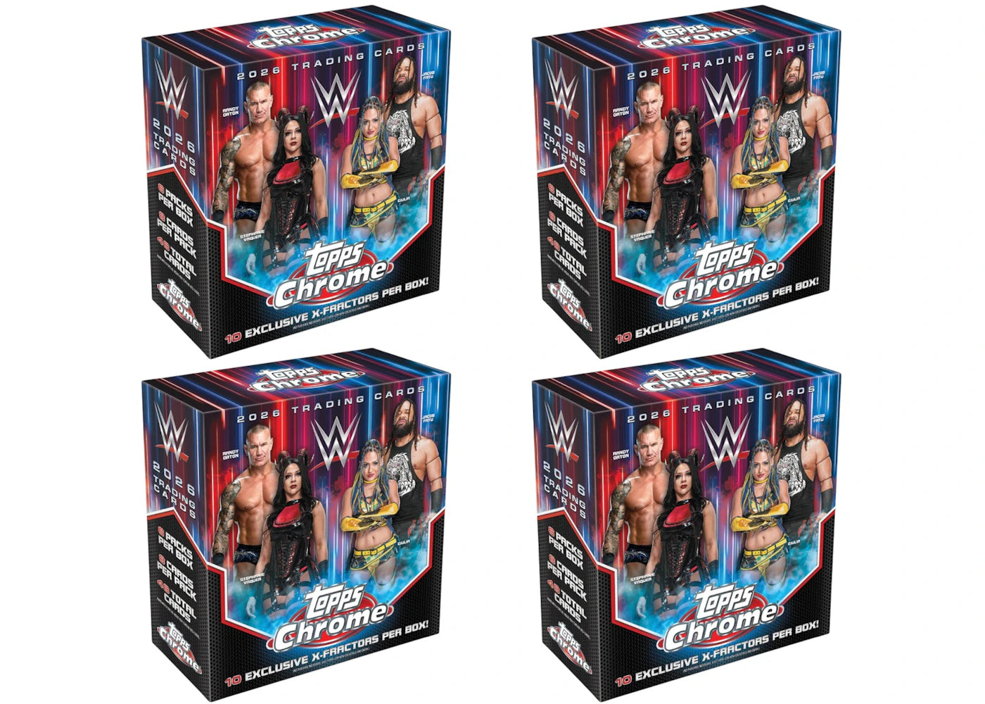 2026 Topps Chrome WWE Mega Box 4x Lot - vue 360