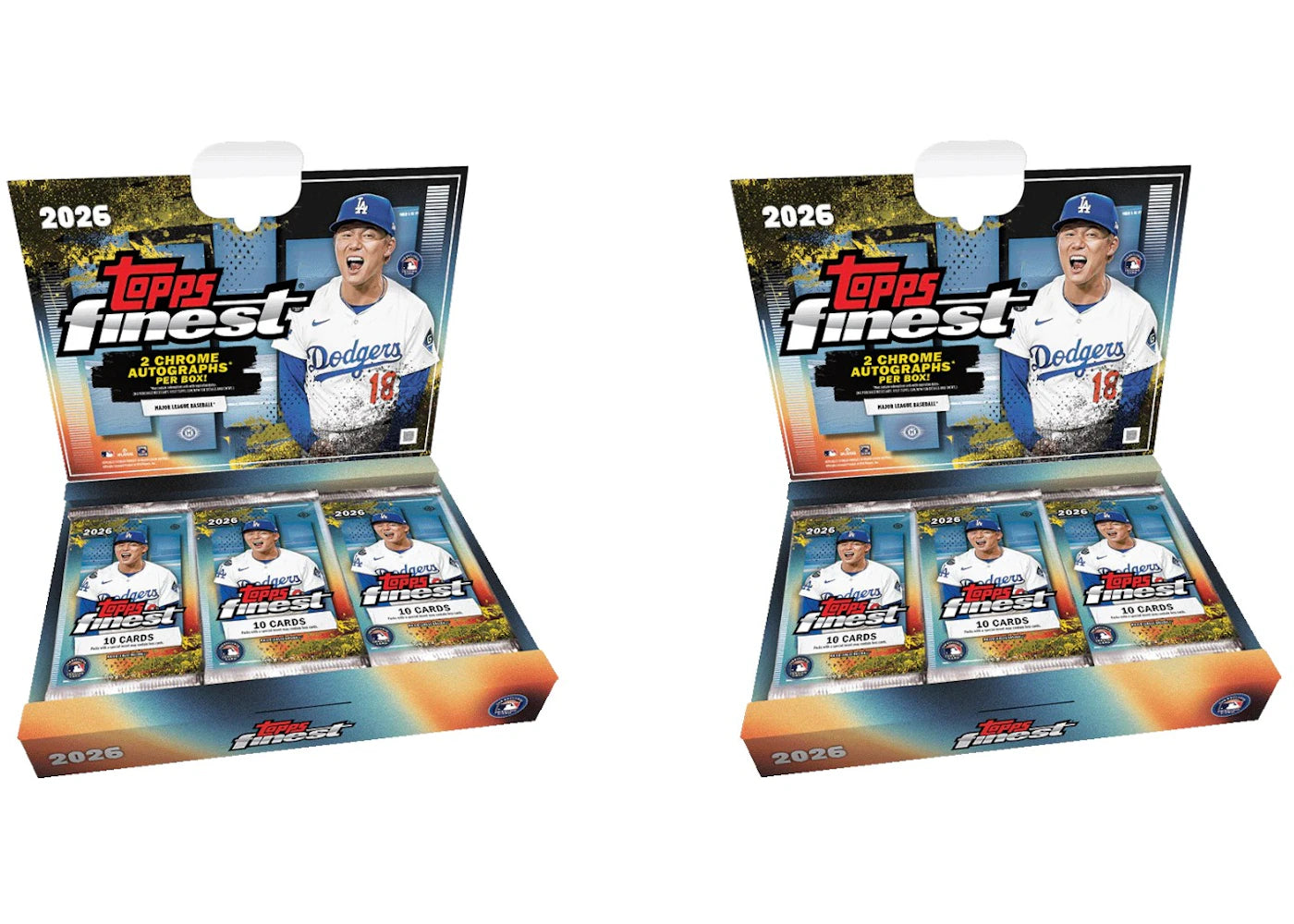 2026 Topps Finest Baseball Hobby Box 2x Lot - vue 360