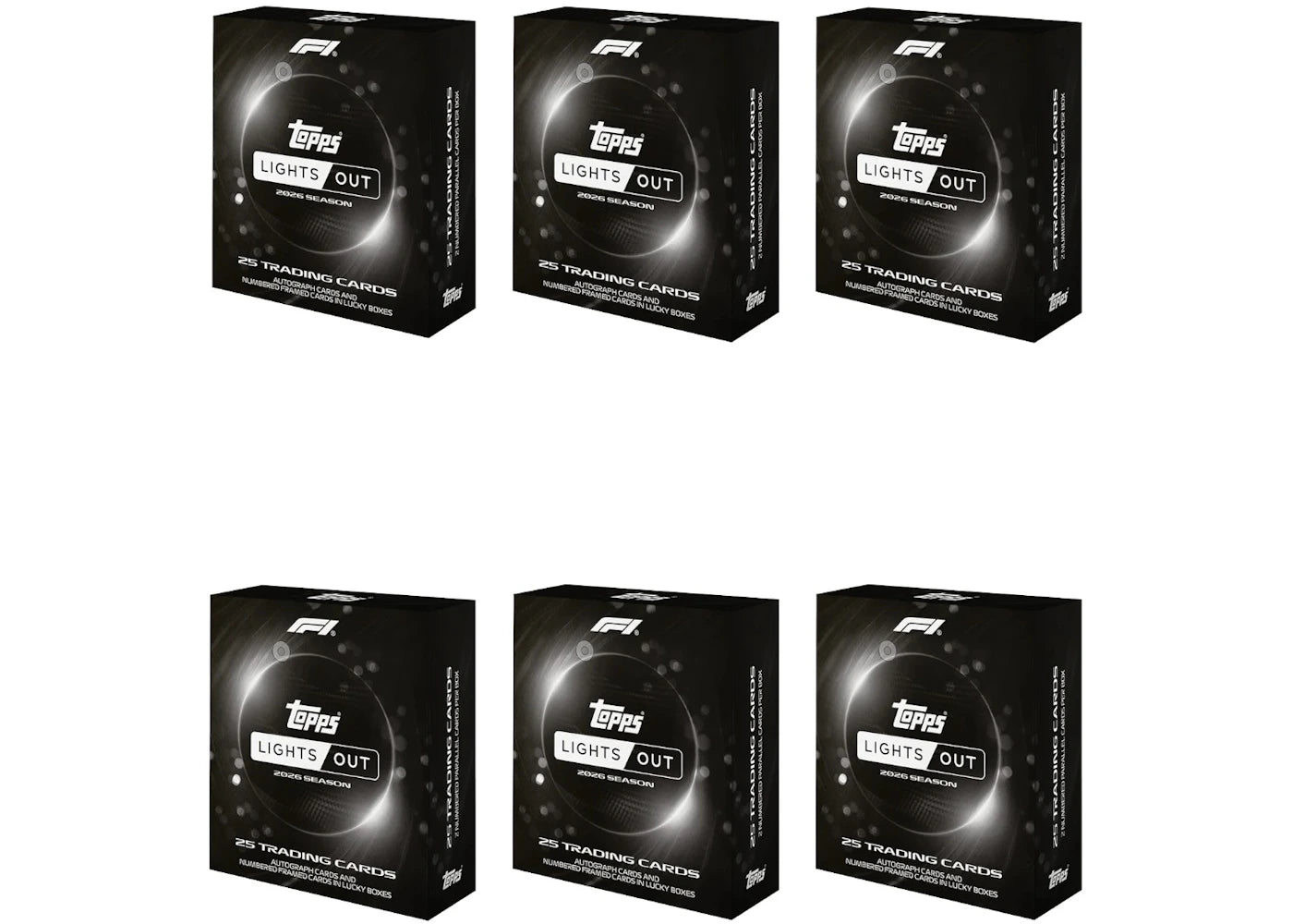 2026 Topps Formula 1 Lights Out Hobby Box 6x Lot - vue secondaire A