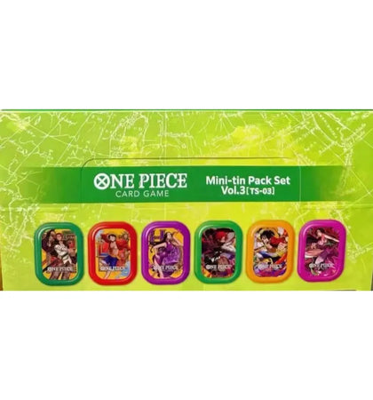 2026 Bandai One Piece Card Game Mini-tin Pack Set vol.3 Sealed Box (6 Tins) (Asia Exclusive) TS-03 - authentic Bandai product