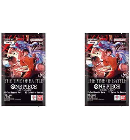 2026 Bandai One Piece Card Game The Time of Battle OP-16 Booster Pack 2x Lot - authentic Bandai product
