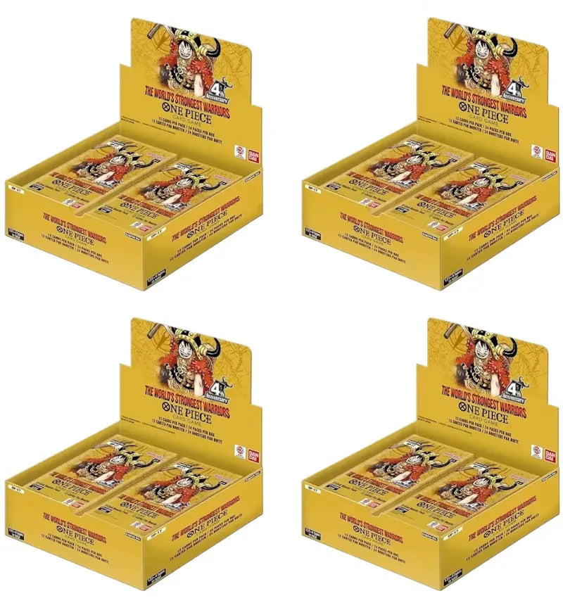 2026 Bandai One Piece Card Game The Worlds Strongest Warriors (OP-17) Booster Box 4x Lot - vue 360