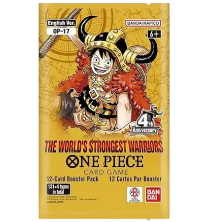 2026 Bandai One Piece Card Game The Worlds Strongest Warriors (OP-17) Booster Pack - authentic Bandai product