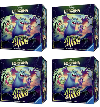 2026 Disney Lorcana Attack of the Vine! Illumineers Trove 4x Lot - authentic Disney Lorcana product