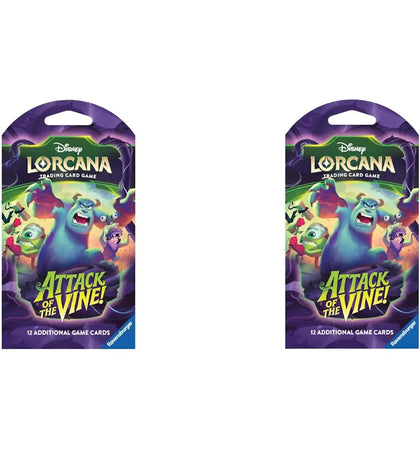 2026 Disney Lorcana Ravensburger Attack of the Vine! Booster Pack 2x Lot - authentic Disney Lorcana product