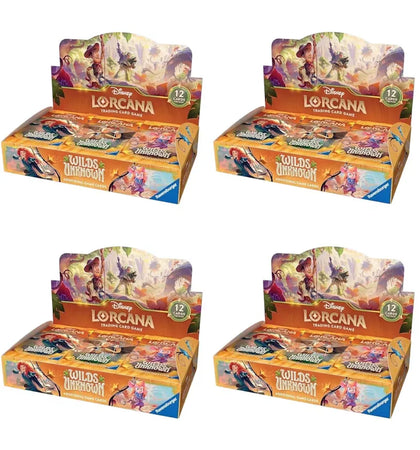 2026 Disney Lorcana Ravensburger Wilds Unknown Booster Box Sealed Case-4 Boxes - authentic Disney product