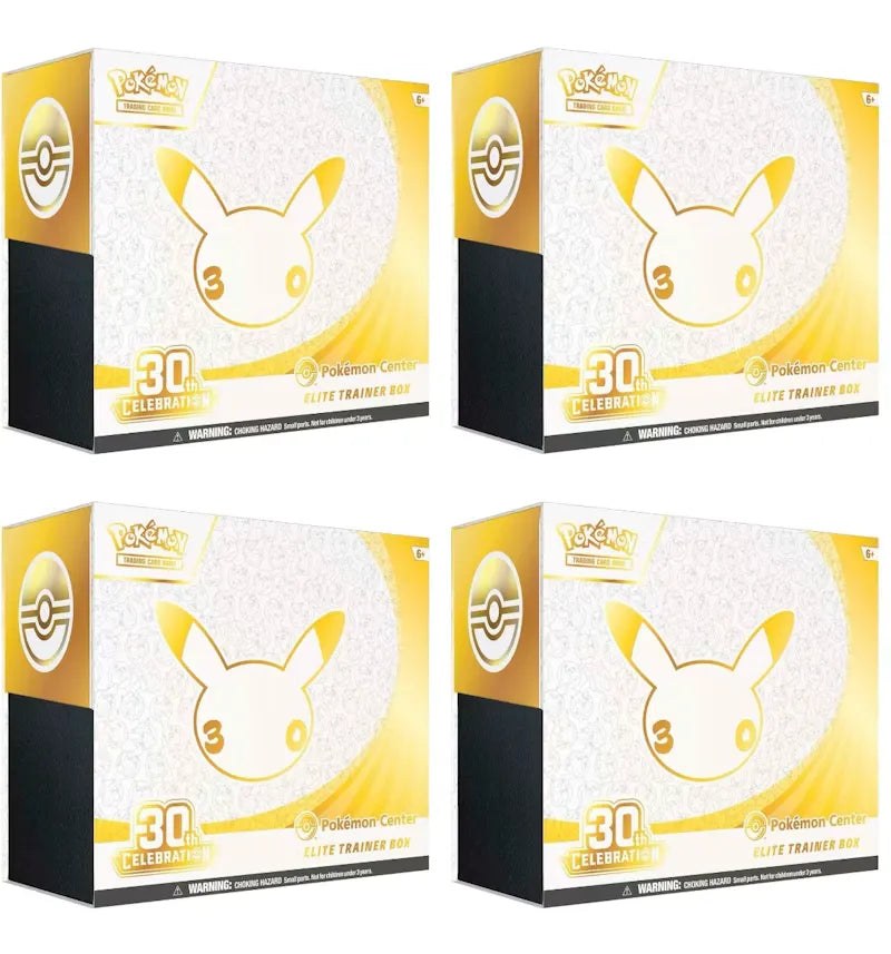 2026 Pokémon Mega Evolution 30th Celebration Pokemon Center Elite Trainer Box 4x Lot - vue 360