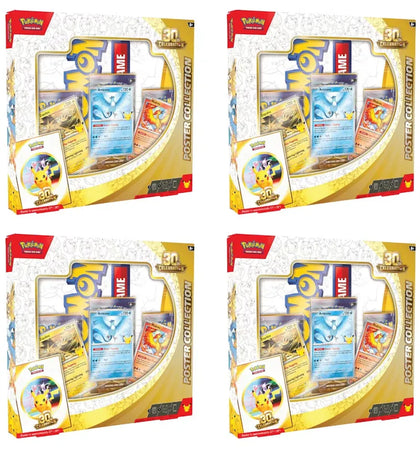 2026 Pokémon Mega Evolution 30th Celebration Poster Collection 4x Lot - authentic Pokemon product