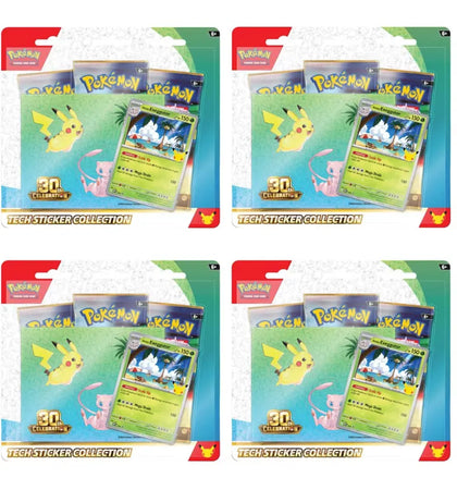 2026 Pokémon Mega Evolution 30th Celebration Tech Sticker Collection : Exeggutor Promo 4x Lot - authentic Pokemon product