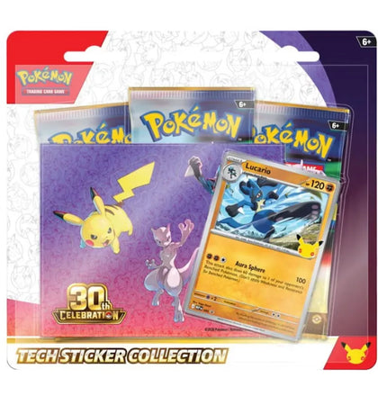 2026 Pokémon Mega Evolution 30th Celebration Tech Sticker Collection : Lucario Promo - authentic Pokemon product