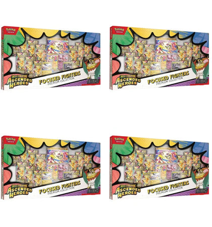 2026 Pokémon Mega Evolution Ascended Heroes Focused Fighters Premium Collection (Sam's Club Exclusive) 4x Lot - authentic...