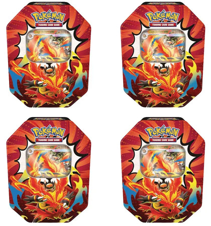 2026 Pokémon Mega Evolution Ascended Heroes Mega Emboar ex Tin 4x Lot - authentic Pokemon product