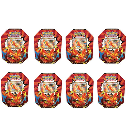 2026 Pokémon Mega Evolution Ascended Heroes Mega Emboar ex Tin 8x Lot - authentic Pokemon product