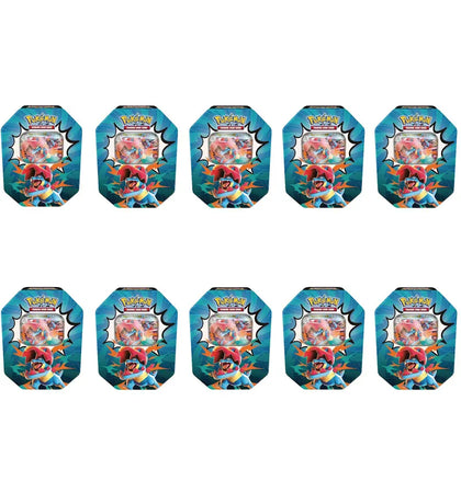 2026 Pokémon Mega Evolution Ascended Heroes Mega Feraligatr ex Tin 10x Lot - authentic Pokemon product