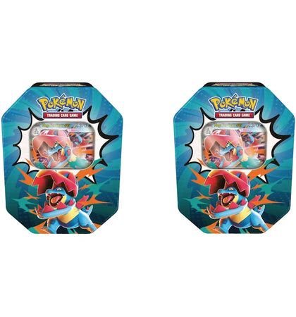 2026 Pokémon Mega Evolution Ascended Heroes Mega Feraligatr ex Tin 2x Lot - authentic Pokemon product