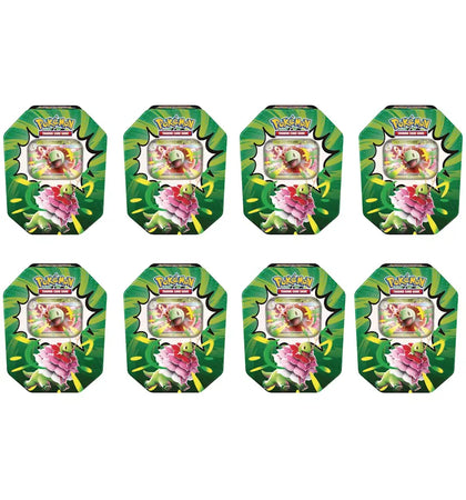 2026 Pokémon Mega Evolution Ascended Heroes Mega Meganium ex Tin 8x Lot - authentic Pokemon product