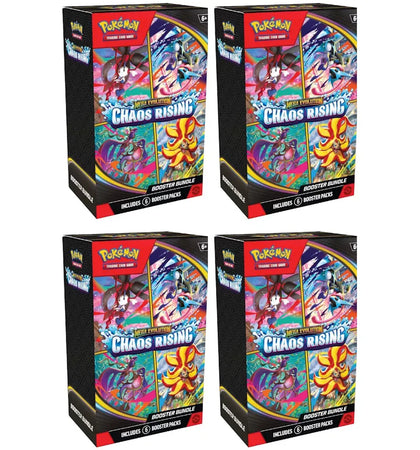 2026 Pokémon Mega Evolution Chaos Rising Booster Bundle 4x Lot - authentic Pokemon product