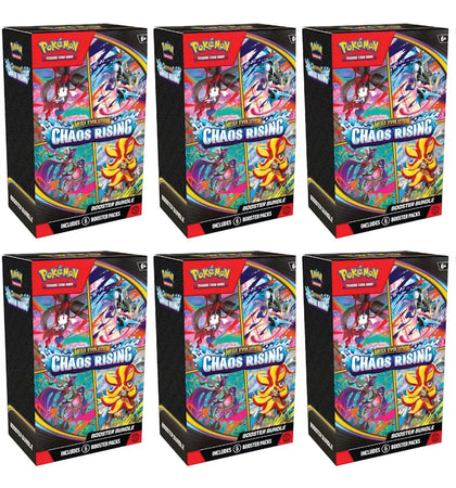 2026 Pokémon Mega Evolution Chaos Rising Booster Bundle 6x Lot - authentic Pokemon product