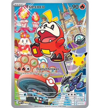 2026 Pokémon Mega Evolution First Partner Illustration Collection Series 3 Fuecoco Ungraded - authentic Pokemon product
