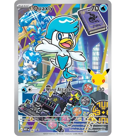 2026 Pokémon Mega Evolution First Partner Illustration Collection Series 3 Quaxly Ungraded - authentic Pokemon product