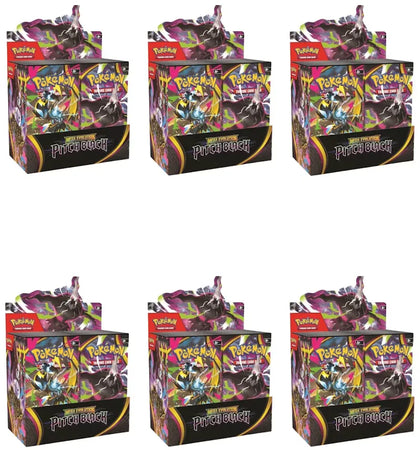 2026 Pokémon Mega Evolution Pitch Black Booster Box 6x Lot - authentic Pokemon product