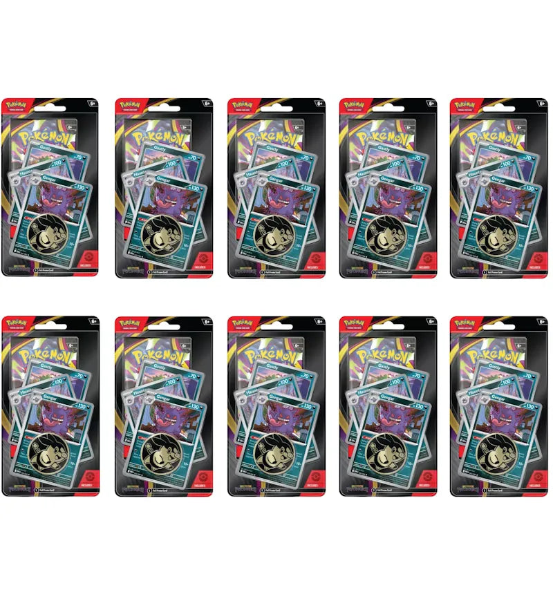 2026 Pokémon Mega Evolution Pitch Black Checkland Pack Blister (Random Promo) 10x Lot - vue 360