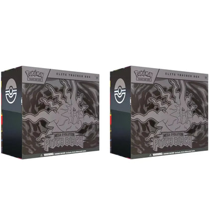 2026 Pokémon Mega Evolution Pitch Black Elite Trainer Box 2x Lot - authentic Pokemon sneakers
