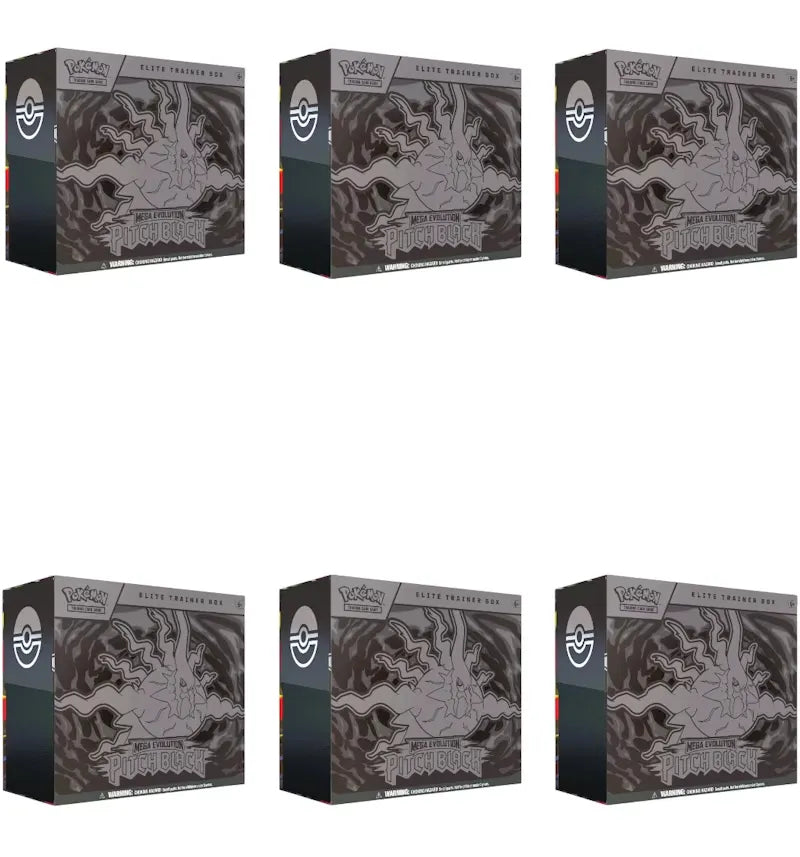 2026 Pokémon Mega Evolution Pitch Black Elite Trainer Box 6x Lot - vue 360