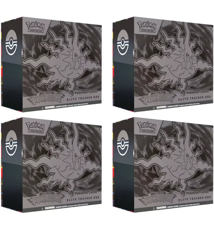 2026 Pokémon Mega Evolution Pitch Black Pokemon Center Elite Trainer Box 4x Lot - authentic Pokemon sneakers