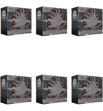 2026 Pokémon Mega Evolution Pitch Black Pokemon Center Elite Trainer Box 6x Lot - authentic Pokemon sneakers