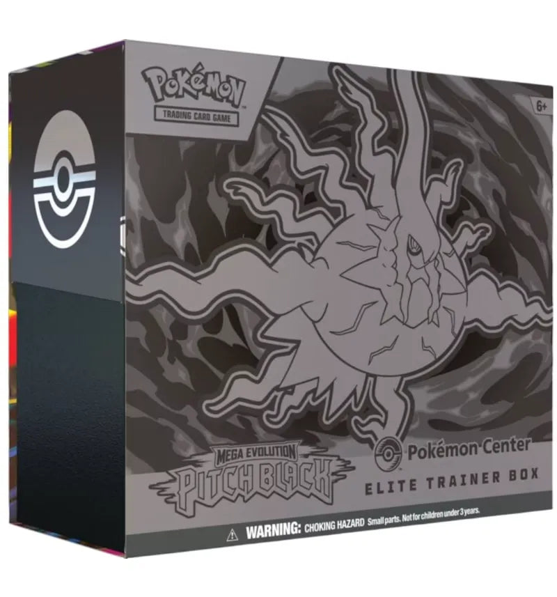 2026 Pokémon Mega Evolution Pitch Black Pokemon Center Elite Trainer Box - vue 360