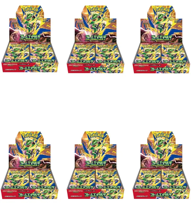 2026 Pokémon Mega Evolution Storm Emeralda Expansion Pack Booster Box (Japanese) 6x Lot - vue 360