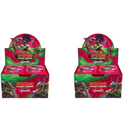 2026 Riftbound League of Legends Vendetta Booster Display 2x Lot - authentic Riftbound product