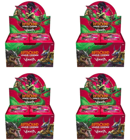 2026 Riftbound League of Legends Vendetta Booster Display 4x Lot - authentic Riftbound product
