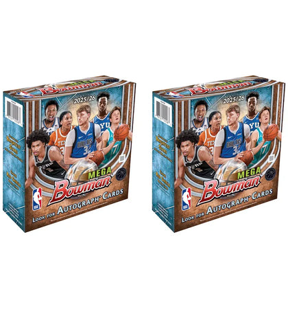 2025/26 Topps Bowman Basketball Mega Box 2x Lot - authentic Bowman product