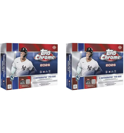 2026 Topps Chrome Baseball Delight Box 2x Lot - authentic Topps product