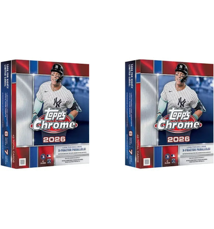 2026 Topps Chrome Baseball Mega Box 2x Lot - authentic Topps product