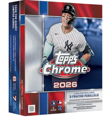 2026 Topps Chrome Baseball Mega Box - authentic Topps product