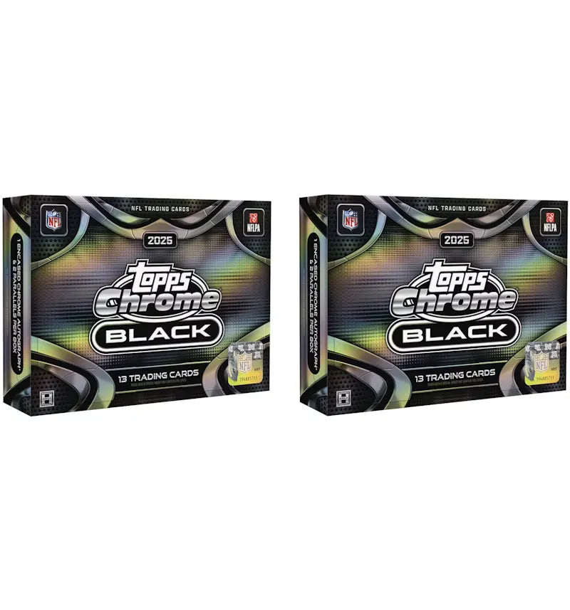 2025 Topps Chrome Black Football Hobby Box 2x Lot - vue 360