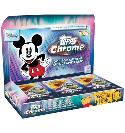 2026 Topps Chrome Disney Hobby Box - authentic Topps product