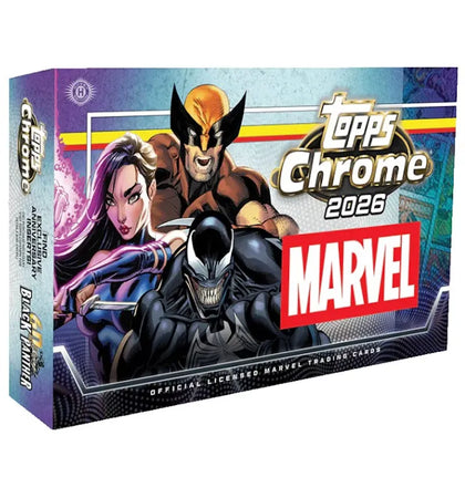 2026 Topps Chrome Marvel Comics Hobby Box - authentic Topps product