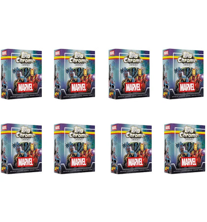 2026 Topps Chrome Marvel Comics Mega Box 8x Lot - authentic Topps product
