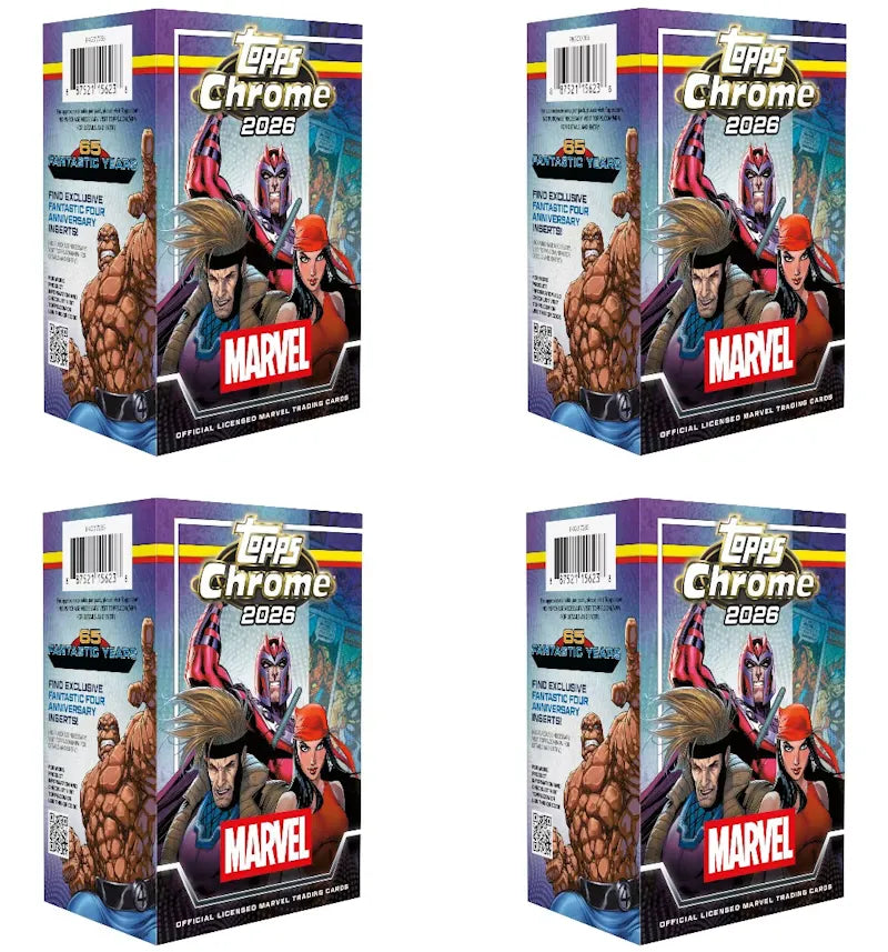 2026 Topps Chrome Marvel Comics Value Box 4x Lot - vue 360