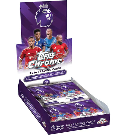 2026 Topps Chrome Premier League Hobby Box - authentic Topps product
