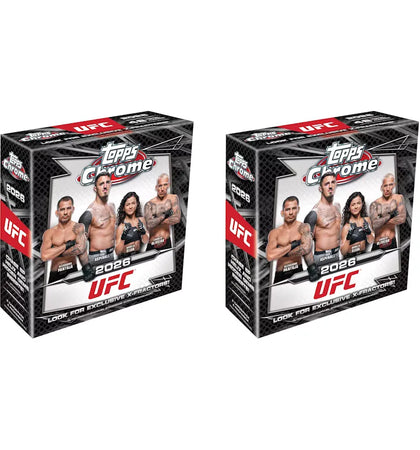 2026 Topps Chrome UFC Mega Box 2x Lot - authentic Topps product