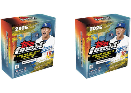 2026 Topps Finest Baseball Mega Box 2x Lot - authentic Topps product